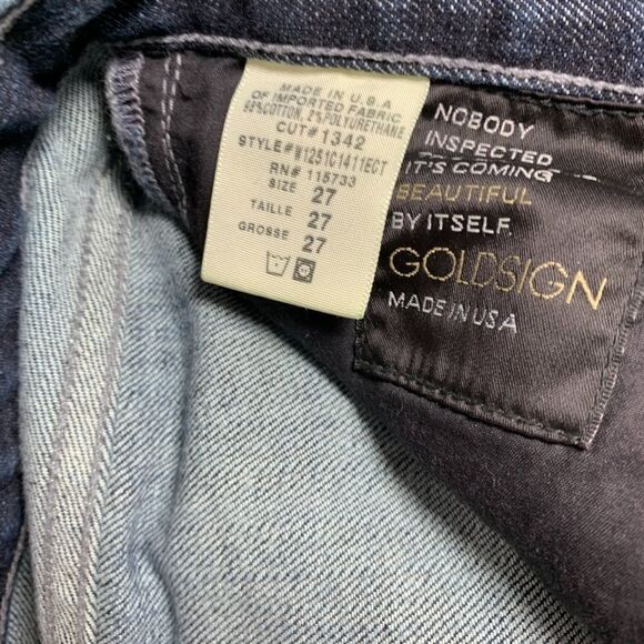 Goldsign Silvie Denim Bell Bottom Jeans Sz 27 - Picture 4 of 10